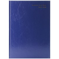 Q-Connect A5 Academic Diary, Week To View, Blue, 2025-2026