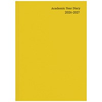 5 Star Academic Diary Week To View A5 Yellow 2026-2027