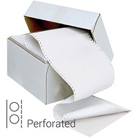 Q-Connect Computer Listing Paper, 2 Part, 11 inch x 241mm, Perforated, Both Sheets are White, Box (1000 Sheets) Q-Connect Computer Listing Paper, 2 Part, 11 inch x 241mm, Perforated, Both Sheets are White, Box (1000 Sheets)