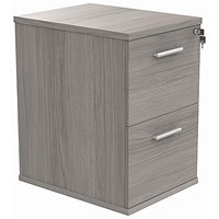 Astin Foolscap Filing Cabinet, 2 Drawer, Grey Oak