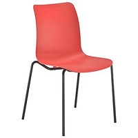 Astin Logi 4 Leg Chair, Red