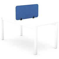 Serrion PET Desk Mounted Straight Top Acoustic Screen 790x400mm Blue