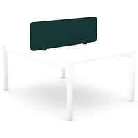Serrion PET Desk Mounted Straight Top Acoustic Screen 1390x400mm Green