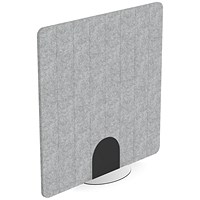 Serrion PET Freestanding V-Groove Acoustic Screen 1200x1200mm Grey