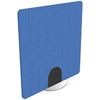 Serrion PET Freestanding V-Groove Acoustic Screen 1200x1200mm Blue