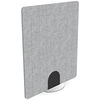 Serrion PET Freestanding V-Groove Acoustic Screen 1200x1400mm Grey