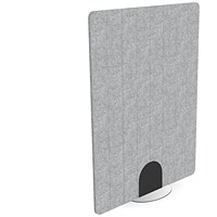 Serrion PET Freestanding V-Groove Acoustic Screen 1200x1600mm Grey