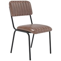 Tovi Side Chair Brown with Black Frame