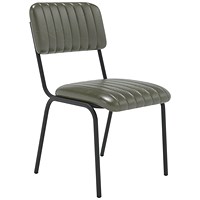 Tovi Side Chair Green with Black Frame