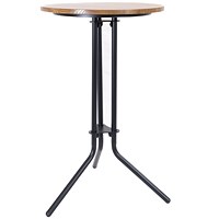 Trine Wooden Top High Table 700x700x1110mm
