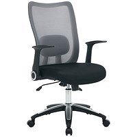 Jemini Zumo Chair with Folding Arms, Black and Grey