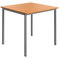 Serrion Multipurpose Rectangular Table, 800x800mm, Beech