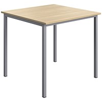 Serrion Multipurpose Rectangular Table, 800x800mm, Oak