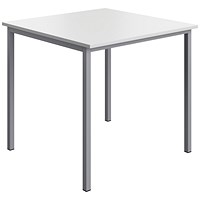 Serrion Multipurpose Rectangular Table, 800x800mm, White