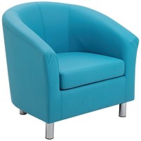 Jemini Polyurethane Tub Armchair, Sky Blue
