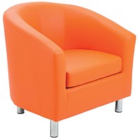 Jemini Polyurethane Tub Armchair, Orange