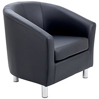 Jemini Polyurethane Tub Armchair, Black