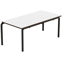 Titan Crush Bent Frame Table 1100x550x460mm White/Black