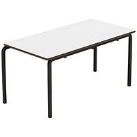 Titan Crush Bent Frame Table 1100x550x530mm White/Black