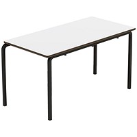 Titan Crush Bent Frame Table 1100x550x590mm White/Black