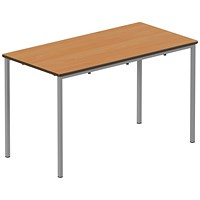 Titan Fully Welded Frame Table 1100x550x460mm Beech/Grey