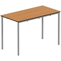 Titan Fully Welded Frame Table 1100x550x590mm Beech/Grey