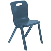 Titan One Piece Retold Chair Size 6 470x530x805mm Steel Blue
