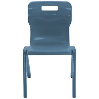Titan One Piece Classroom Chair Size 5 470x500x770mm Steel Blue