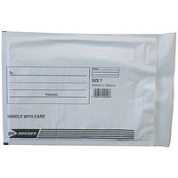 GoSecure Bubble Envelopes, Size 7 220x320mm, White, Pack of 50 GoSecure Bubble Envelopes, Size 7 220x320mm, White, Pack of 50