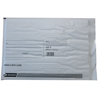 GoSecure Bubble Envelopes, Size 9, White, Pack of 50