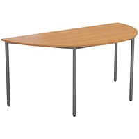 Jemini Semi Circular Multipurpose Table, 1600x800mm, Beech