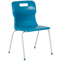 Titan 4 Leg Classroom Chair, 497x477x790mm, Blue