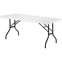 Jemini Rectangular Folding Table, 1220mm Wide, White