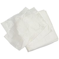 2Work Light Duty Square Bin Liners, 30 Litre, White, Pack of 1000