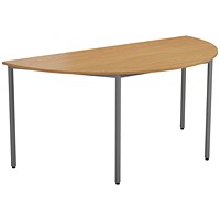Jemini Semi Circular Multipurpose Table, 1600x800mm, Oak