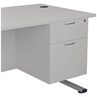 Jemini 2 Drawer Fixed Pedestal, 675mm Deep, White Jemini 2 Drawer Fixed Pedestal, 675mm Deep, White
