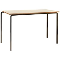 Jemini MDF Edged Class Table 1100x550x590mm Beech/Black (Pack of 4)