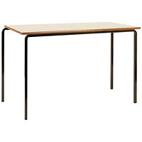 Jemini MDF Edged Class Table 1200x600x590mm Beech/Black (Pack of 4)
