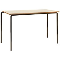 Jemini MDF Edged Class Table 1200x600x710mm Beech/Black (Pack of 4)