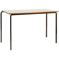 Jemini MDF Edged Classroom Table 1100x550x760mm Beech/Black (Pack of 4)