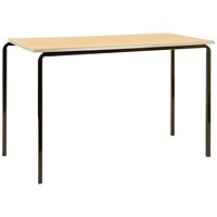Jemini MDF Edged Classroom Table 1200x600x590mm Beech/Silver (Pack of 4)