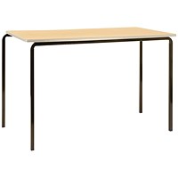 Jemini MDF Edged Classroom Table 1200x600x710mm Beech/Silver (Pack of 4)