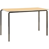 Jemini Polyurethane Edged Class Table 1100x550x590mm Beech/Black (Pack of 4)