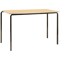 Jemini Polyurethane Edged Class Table 1200x600x590mm Beech/Black (Pack of 4)