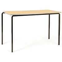Jemini Polyurethane Edged Class Table 1200x600x590mm Beech/Black (Pack of 4)
