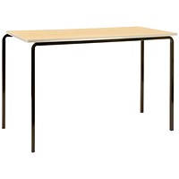 Jemini Polyurethane Edged Class Table 1100x550x710mm Beech/Black (Pack of 4)