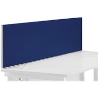 First Desk Mounted Screen 1400x25x400mm Special Blue