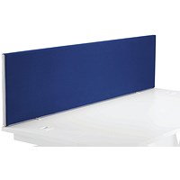 First Desk Mounted Screen 1600x25x400mm Special Blue
