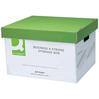 Q-Connect Business Storage Box, Extra Strong, White, Pack of 10 Q-Connect Business Storage Box, Extra Strong, White, Pack of 10