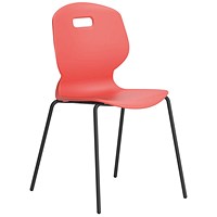 Titan Arc Four Leg Classroom Chair, Size 5, Coral